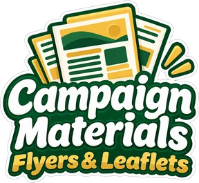 Campaign Materials: flyers and leaflets